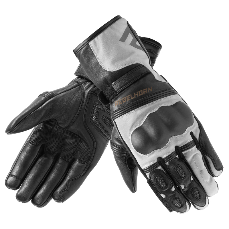 RĘKAWICE MOTOCYKLOWE REBELHORN PATROL LONG BLACK GREY