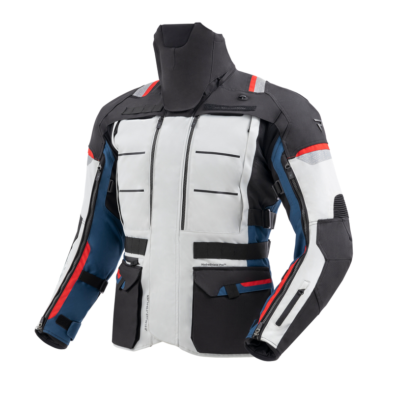 KURTKA MOTOCYKLOWA TEKSTYLNA REBELHORN CUBBY 5 BLUE GREY RED
