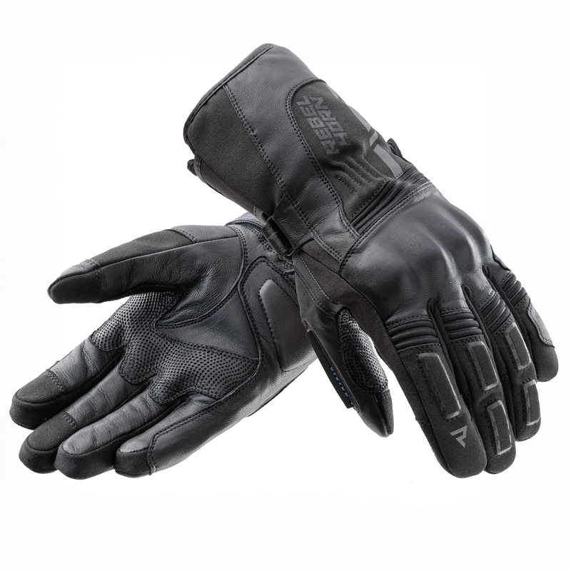 RĘKAWICE MOTOCYKLOWE REBELHORN TRACER WP BLACK