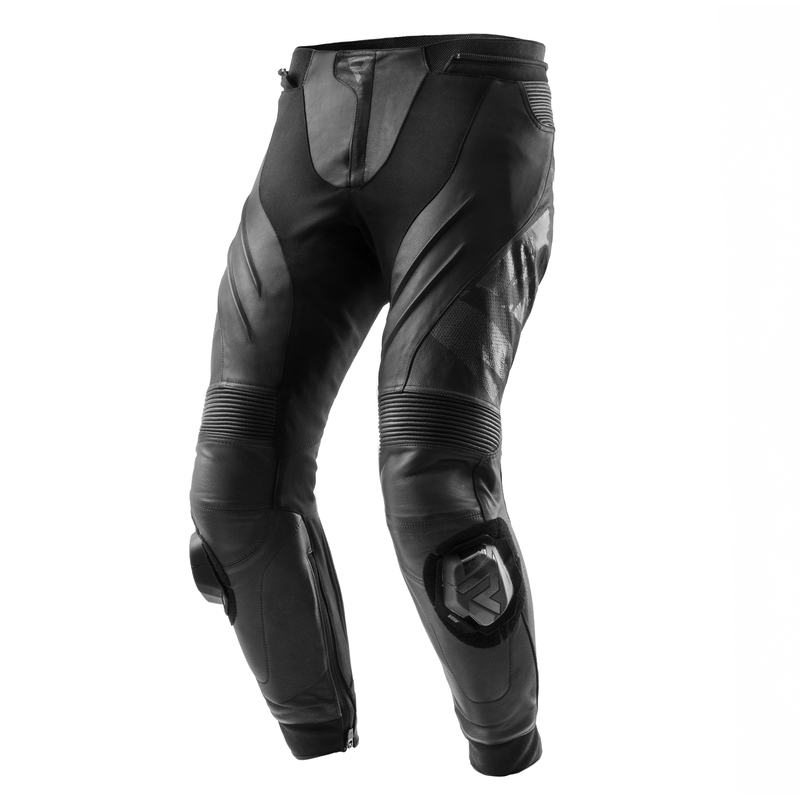 SPODNIE MOTOCYKLOWE SKÓRZANE REBELHORN INFERNO BLACK