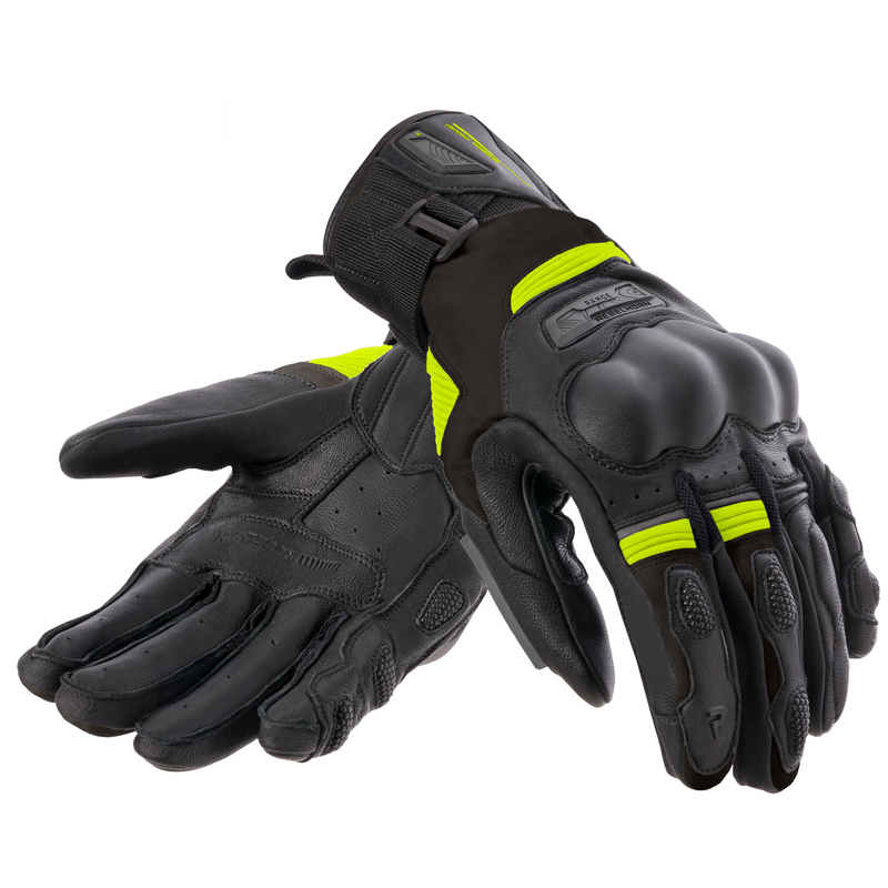 RĘKAWICE MOTOCYKLOWE REBELHORN RANGE BLACK ANTHRACITE FLUO YELLOW