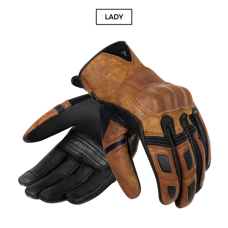 RĘKAWICE MOTOCYKLOWE DAMSKIE REBELHORN THUG 2 VINTAGE BROWN WXS