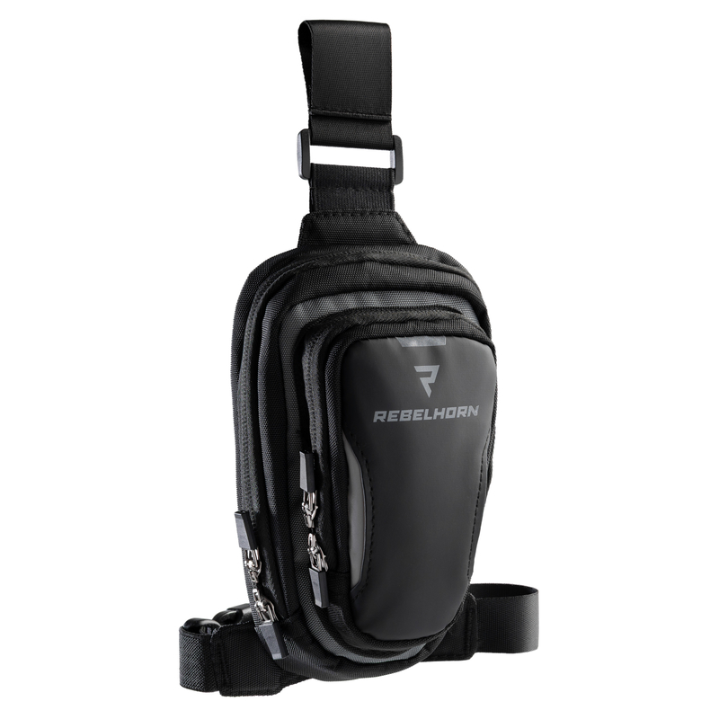 TORBA NA NOGĘ REBELHORN HIP 2 BLACK GREY